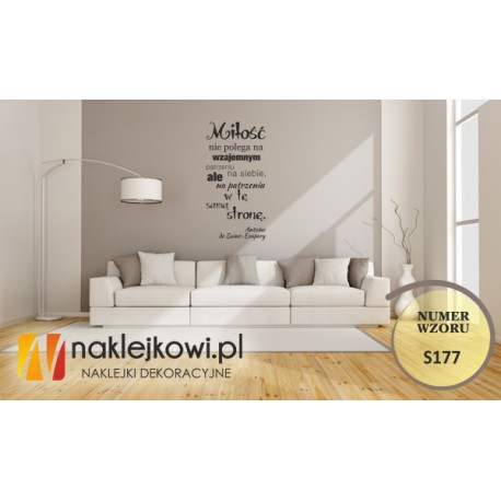 Miłość nie polega na wzajemnym patrzeniu na siebie, ale na...