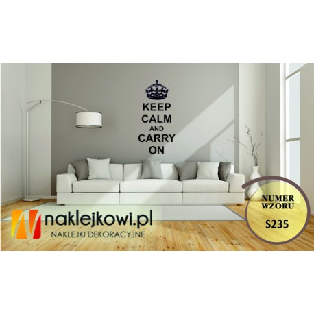 Keep calm and carry on.